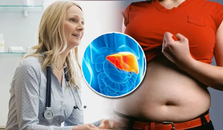 "Visual of a swollen abdomen due to ascites, a symptom of liver failure, highlighting the need for hospital treatment and health insurance coverage."